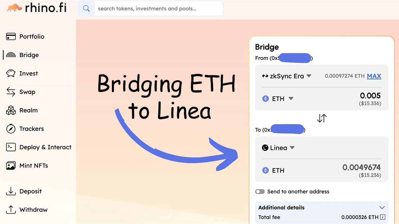 Bridging ETH to Linea