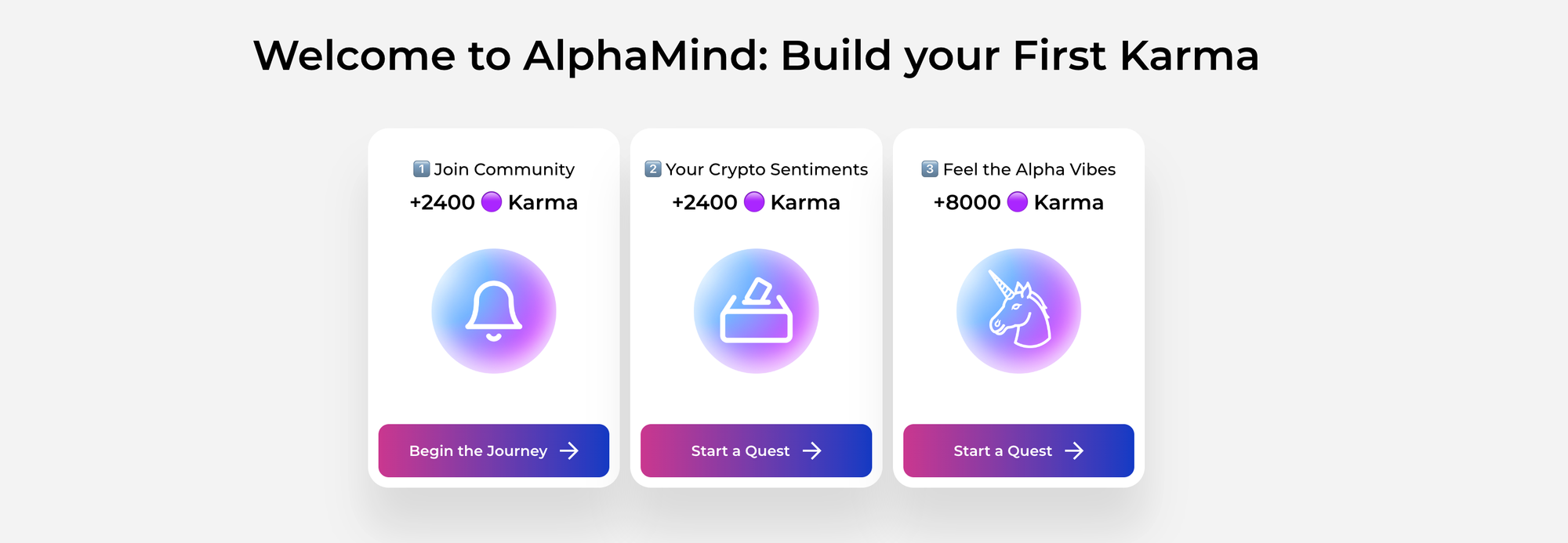 welcome quests on alphamind