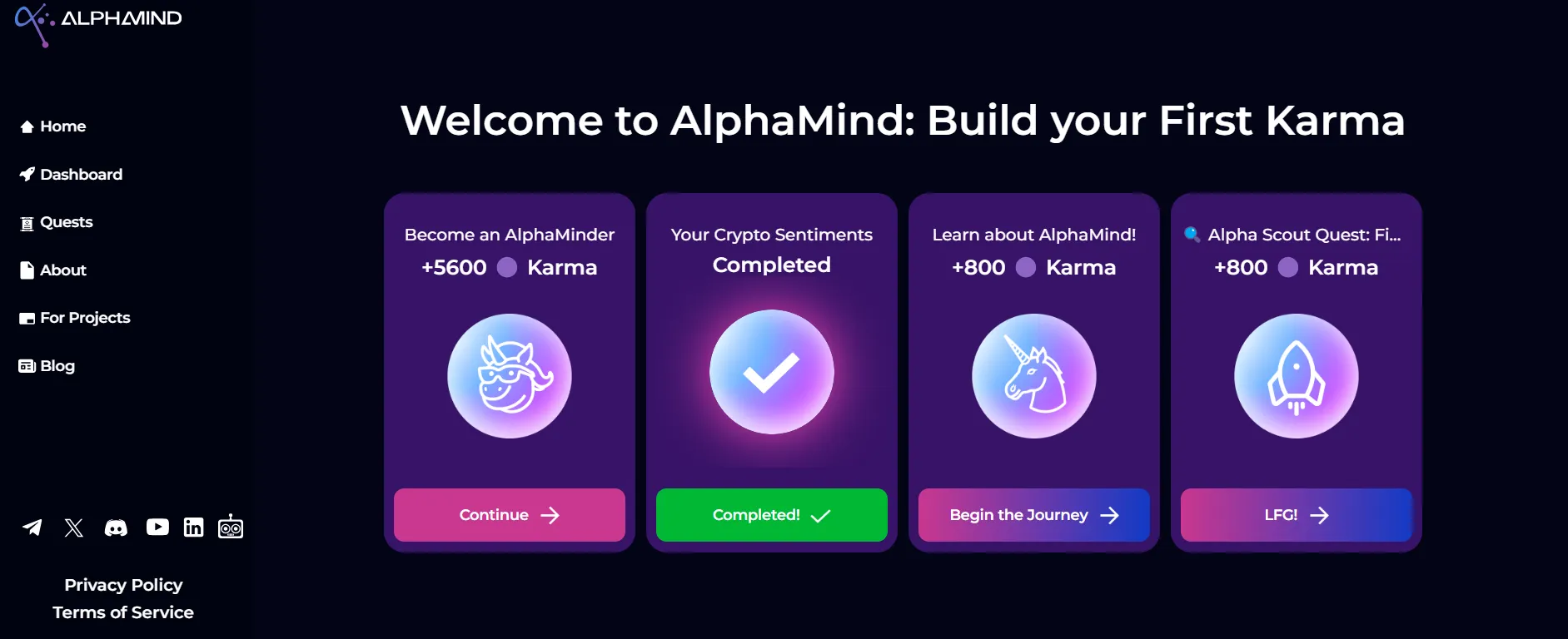 Build Karma on AlphaMind